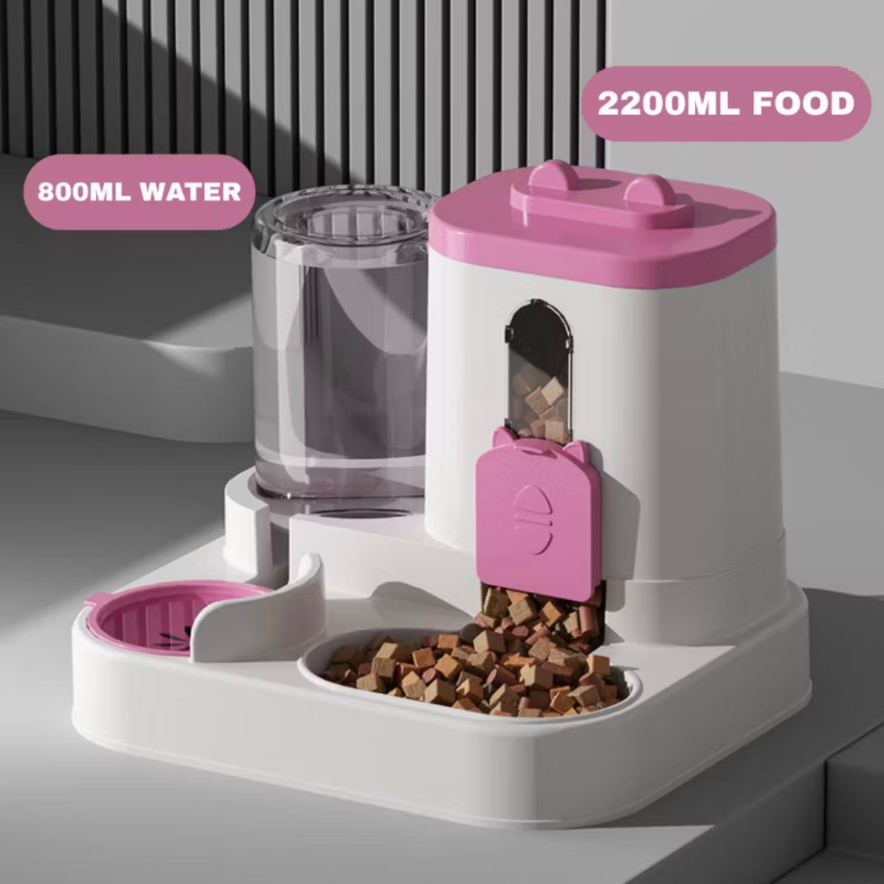 2in1 Pet Automatic Feeder Water Bowl Cat Dog