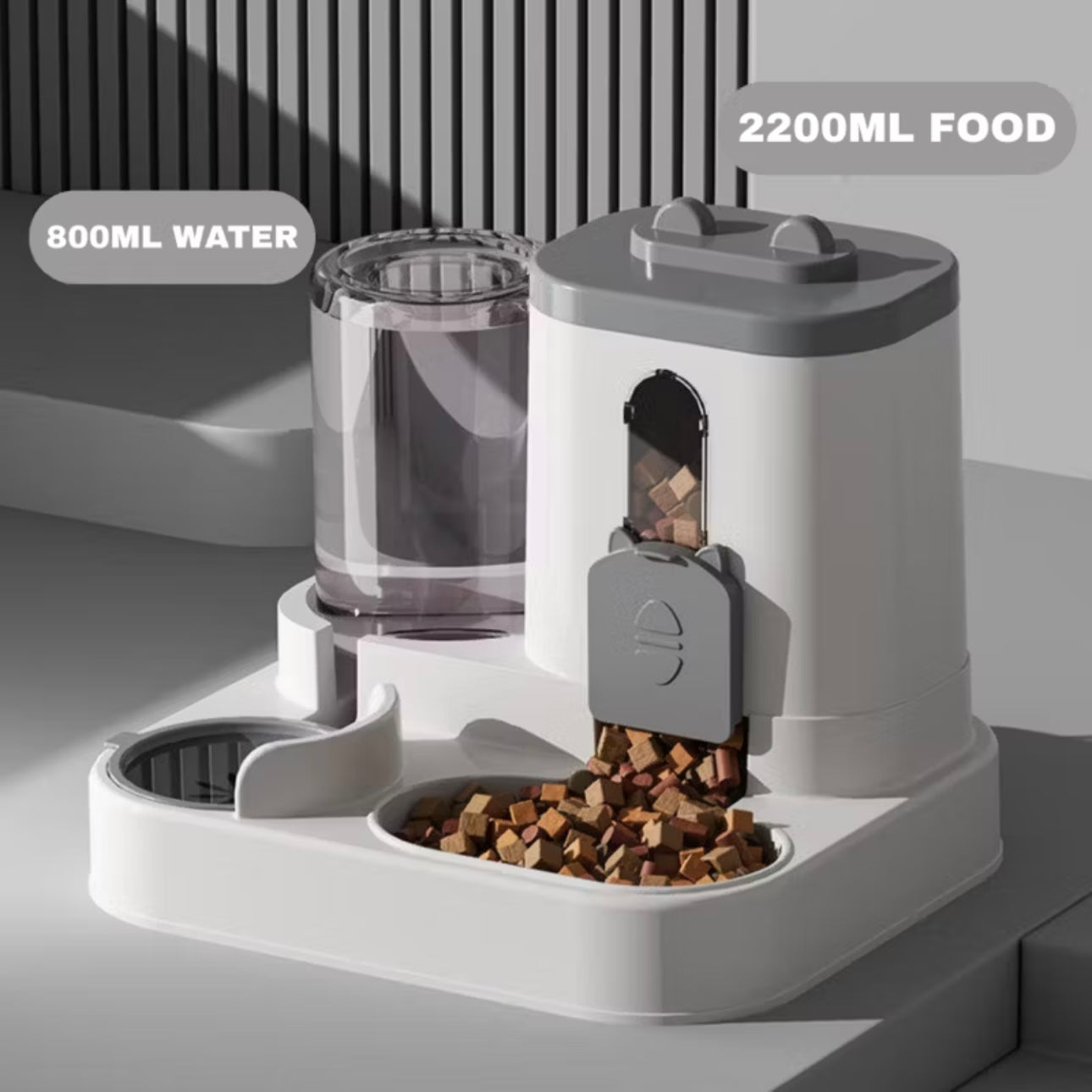 2in1 Pet Automatic Feeder Water Bowl Cat Dog